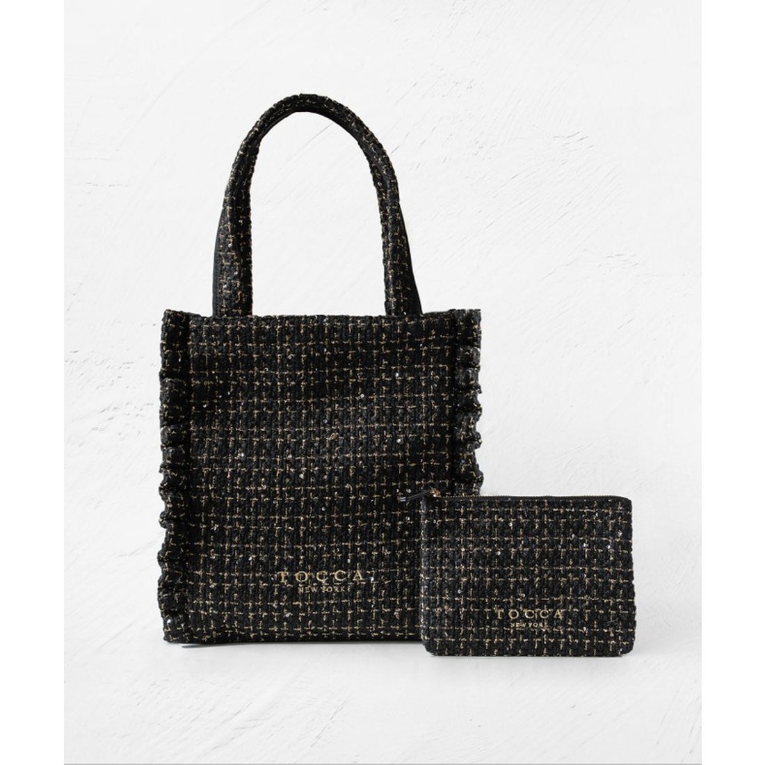 トッカ TOCCA 【A4サイズ対応】PRECIOUS WAVES BAG WITH POUCH ポーチ