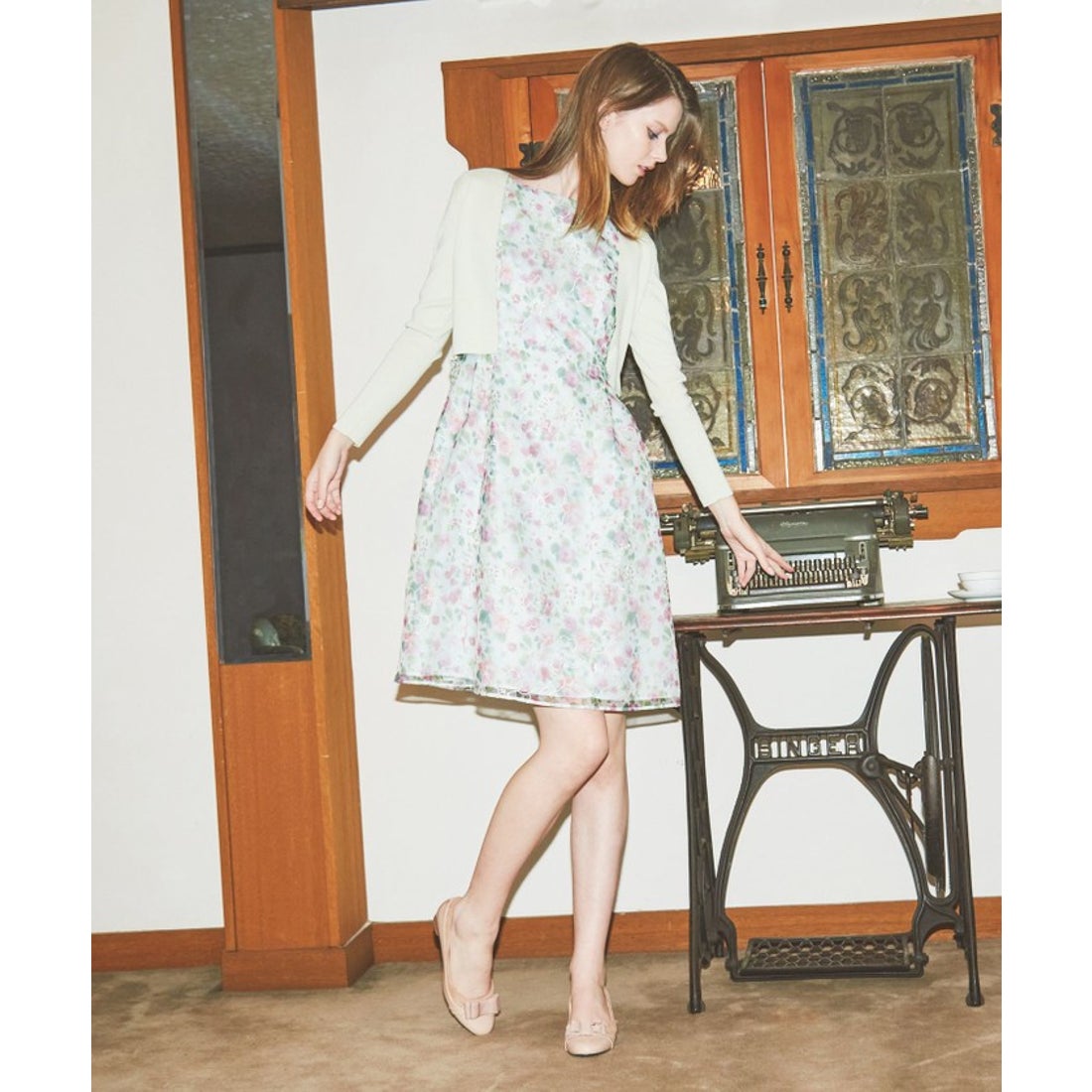 トッカ TOCCA 【消臭＆洗える！】COMING UP ROSES ドレス （ブルー系7