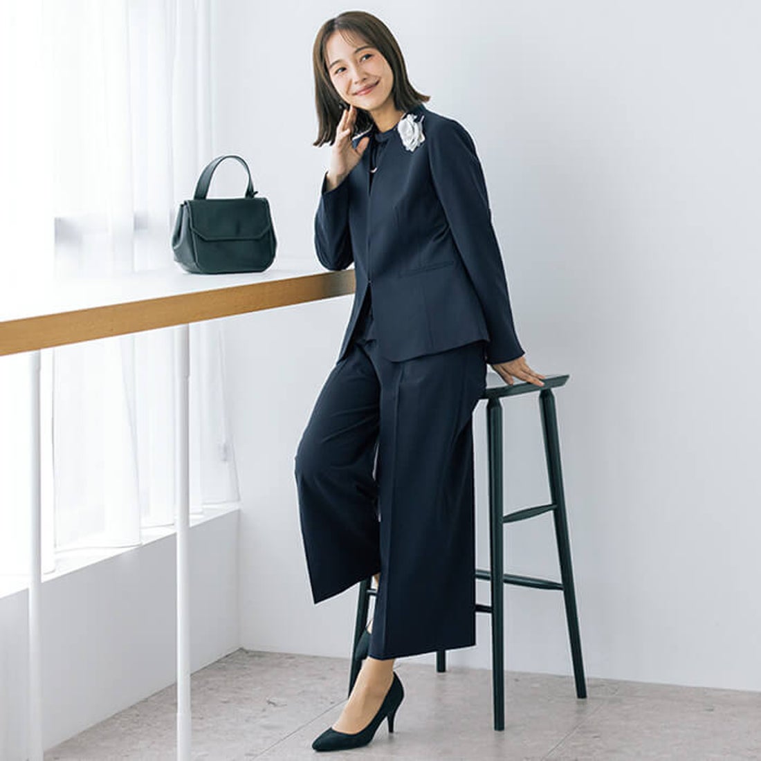 トウキョウソワール 東京ソワール WEB限定商品 ミセス 洗える パンツ