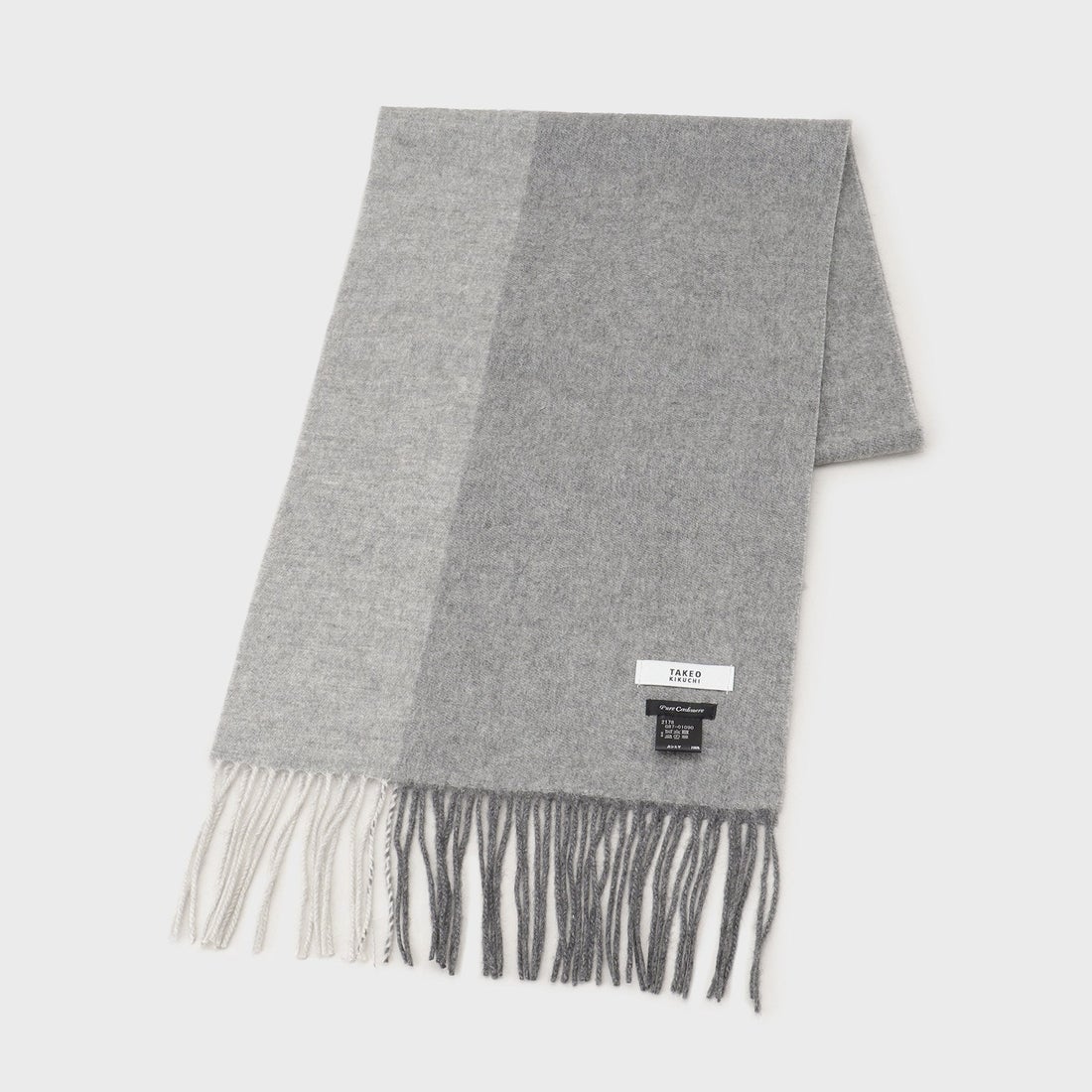 タケオキクチ TAKEO KIKUCHI 【カシミヤ100%】パネル カシミヤマフラー