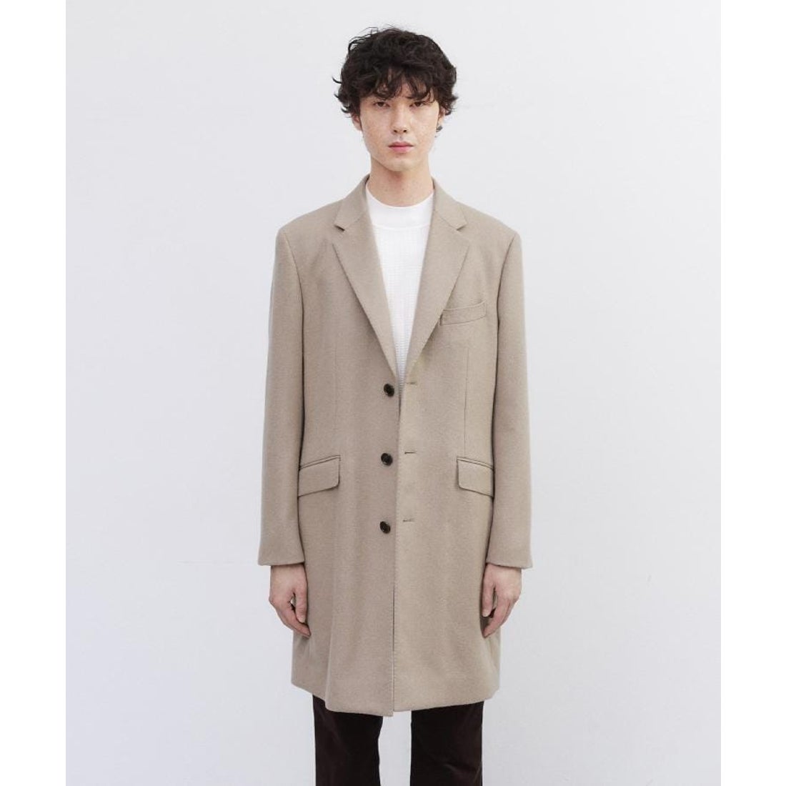 タケオキクチ TAKEO KIKUCHI カシミヤブレンド ビーバー調チェスター