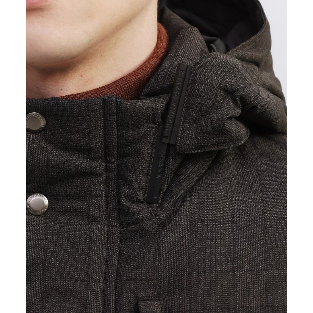 タケオキクチ TAKEO KIKUCHI ウールライク チェック ダウン ブルゾン