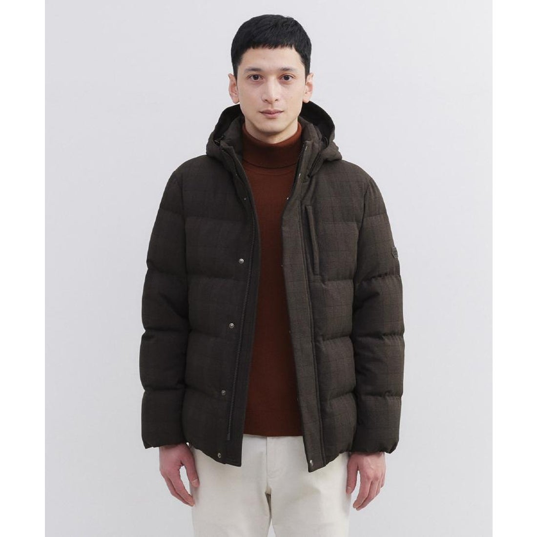 タケオキクチ TAKEO KIKUCHI ウールライク チェック ダウン ブルゾン