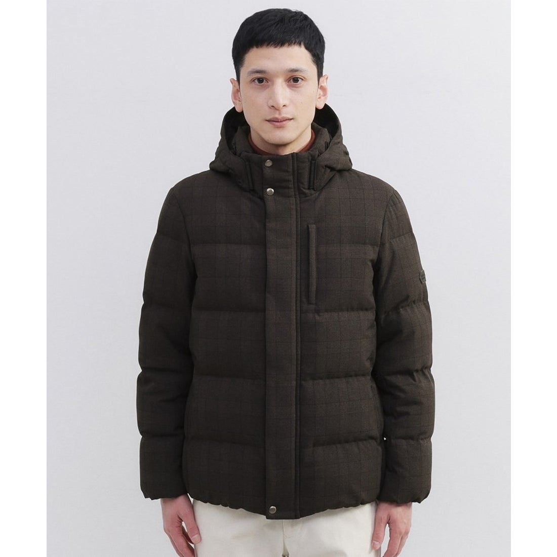 タケオキクチ TAKEO KIKUCHI ウールライク チェック ダウン ブルゾン