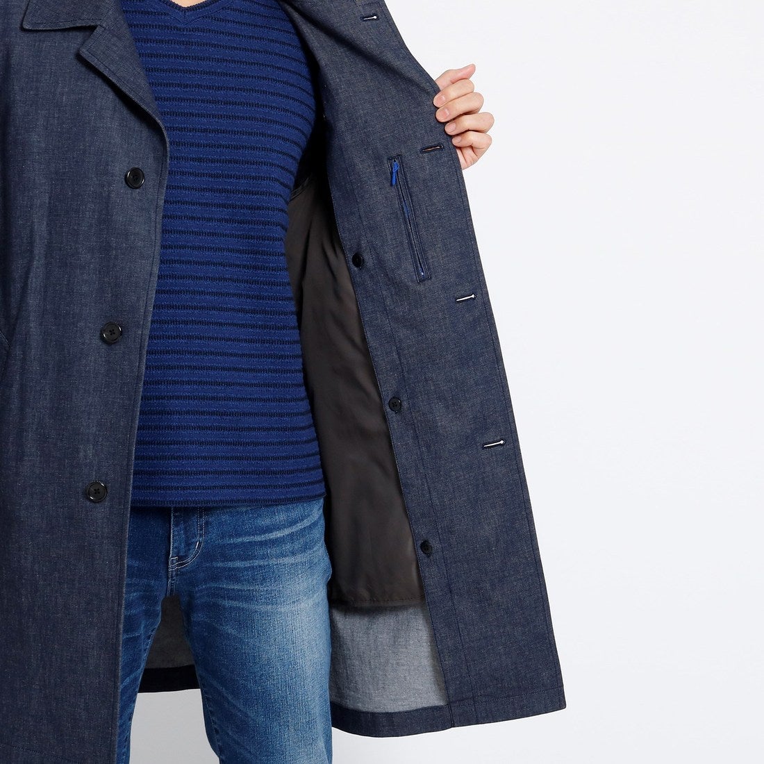 タケオキクチ TAKEO KIKUCHI デニムステンカラーコート[ メンズ