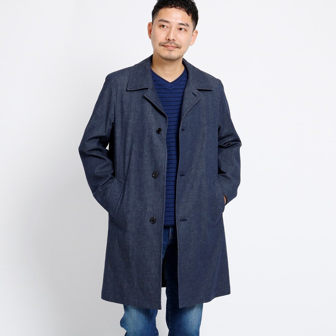 タケオキクチ TAKEO KIKUCHI デニムステンカラーコート[ メンズ