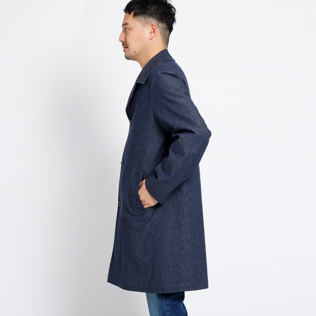 タケオキクチ TAKEO KIKUCHI デニムステンカラーコート[ メンズ