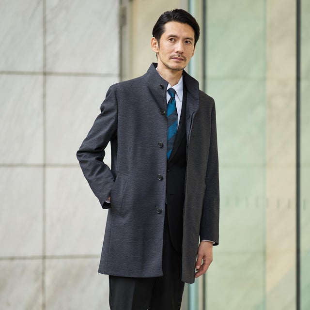 TAKEO KIKUCHI タケオキクチ - メンズ スタンドカラーコート -靴