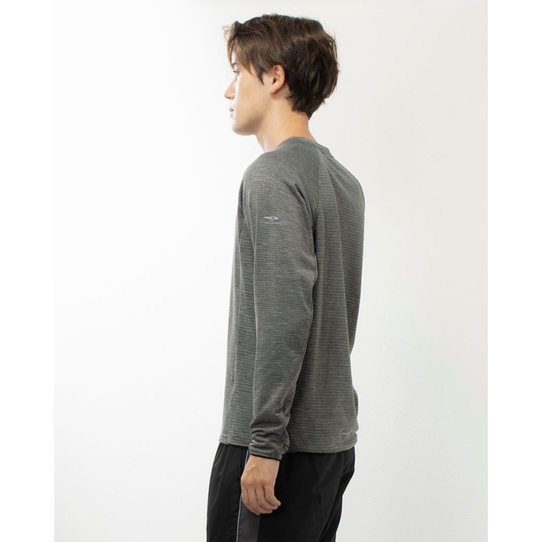 ティゴラ TIGORA メンズ 陸上/ランニング 長袖Tシャツ グリッド