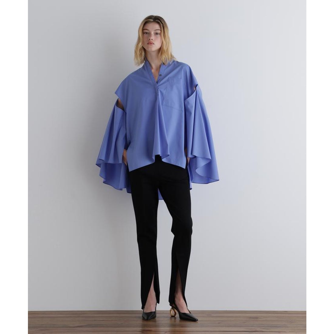 ル フィル LE PHIL 2WAYスリットブラウス （ホワイト） - ファッション