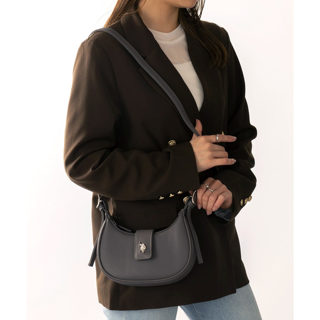 ユーエスポロアッスン U.S. POLO ASSN. ≪別注≫Half Moon Bag