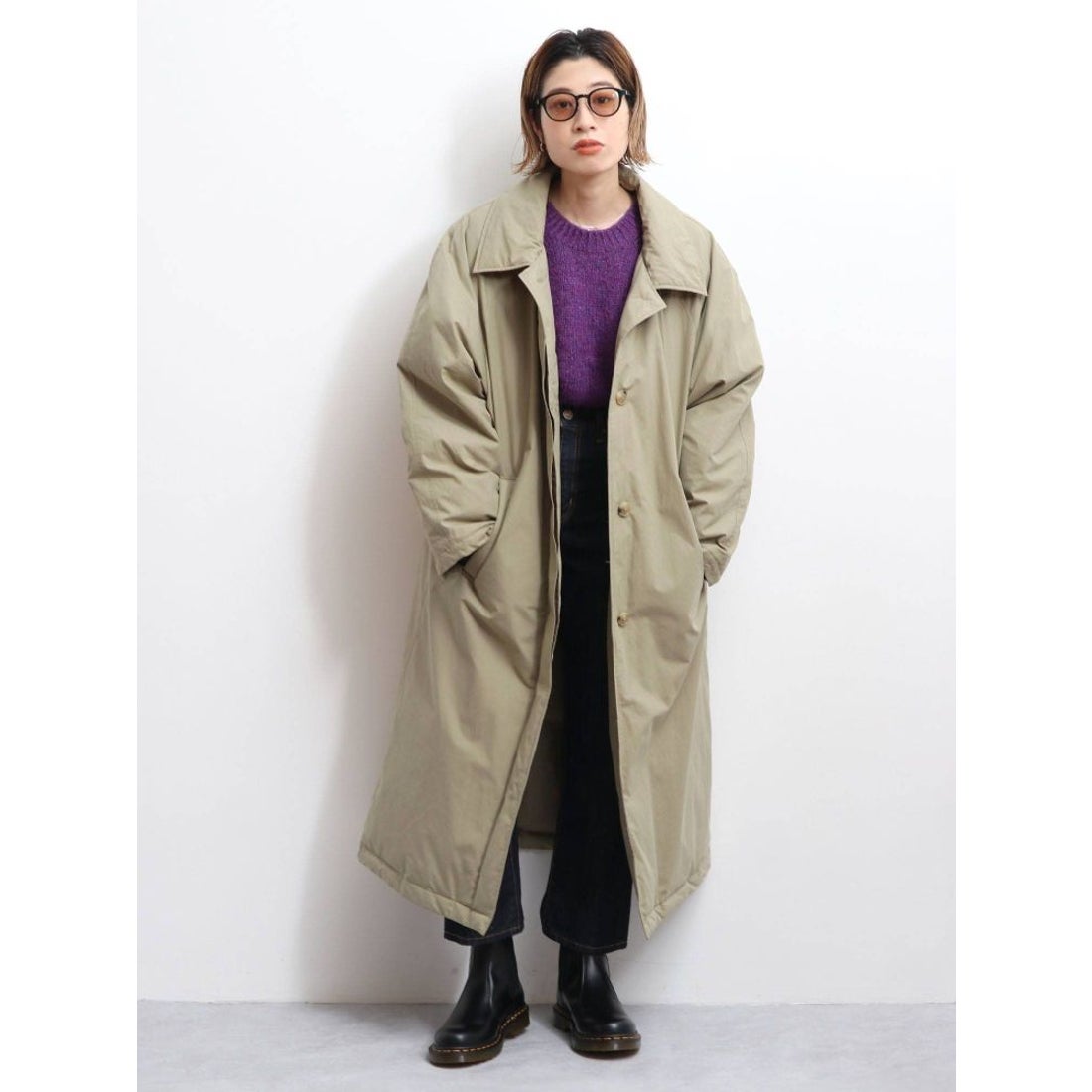 Ungrid 中綿チェスターコート（アイボリー） -ファッション通販