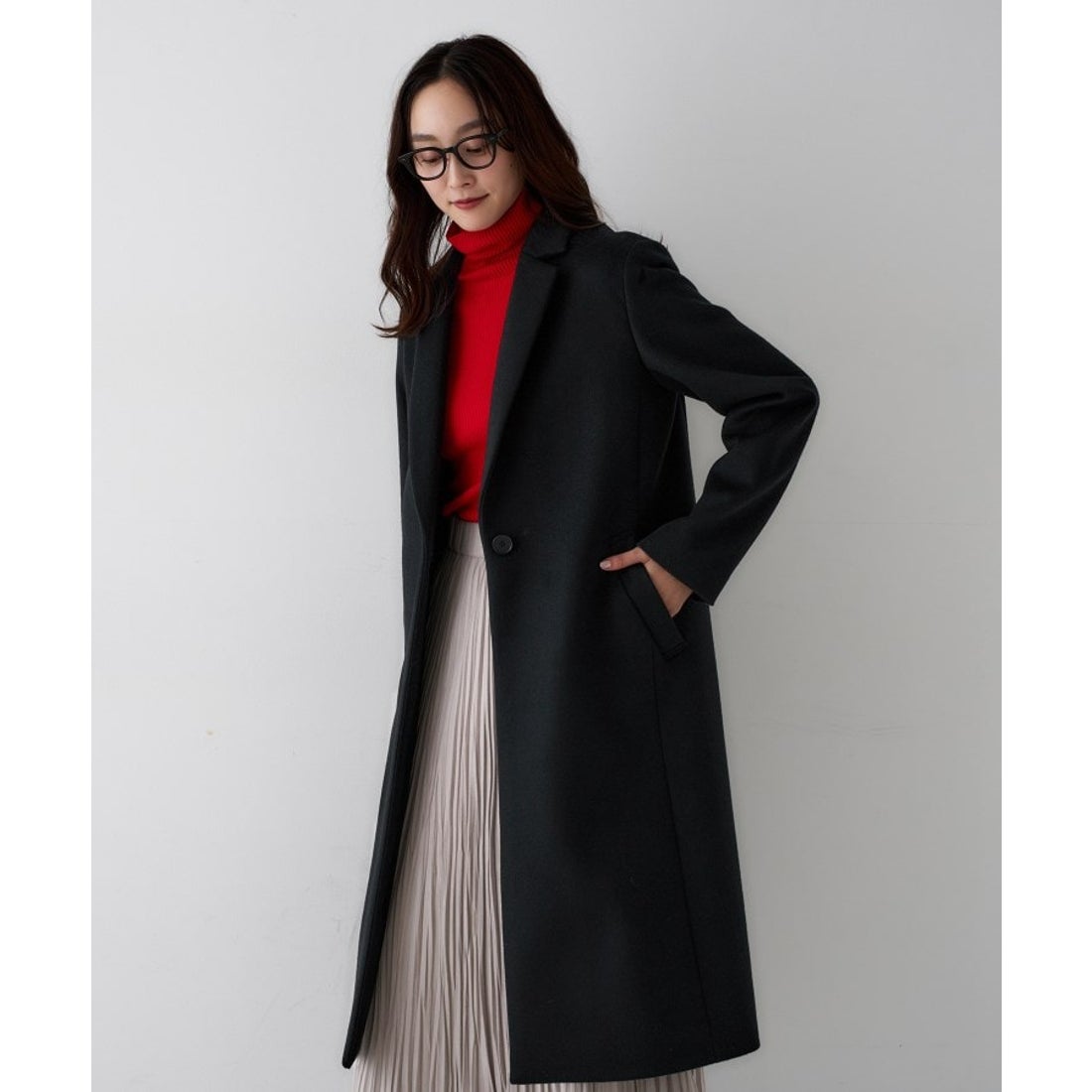 アンタイトル UNTITLED ウールチェスターコート （ブラック(019