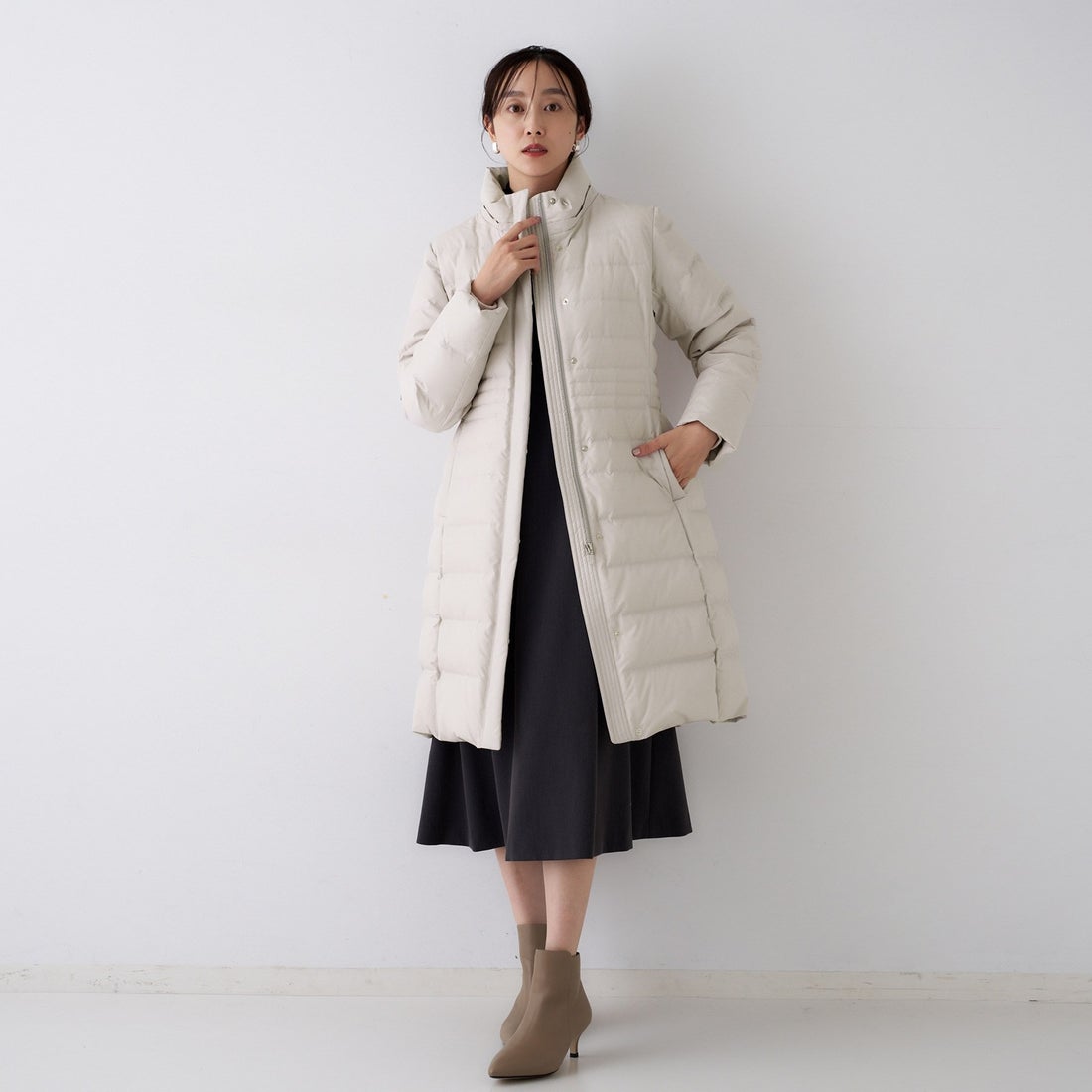 アンタイトル UNTITLED ロングダウンコート （ライトグレー(011)） -靴