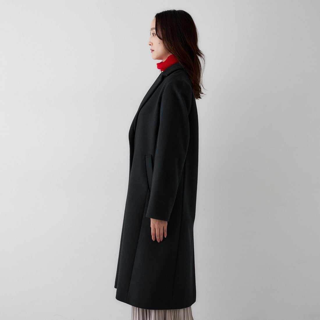 アンタイトル UNTITLED ウールチェスターコート （チャコールグレー