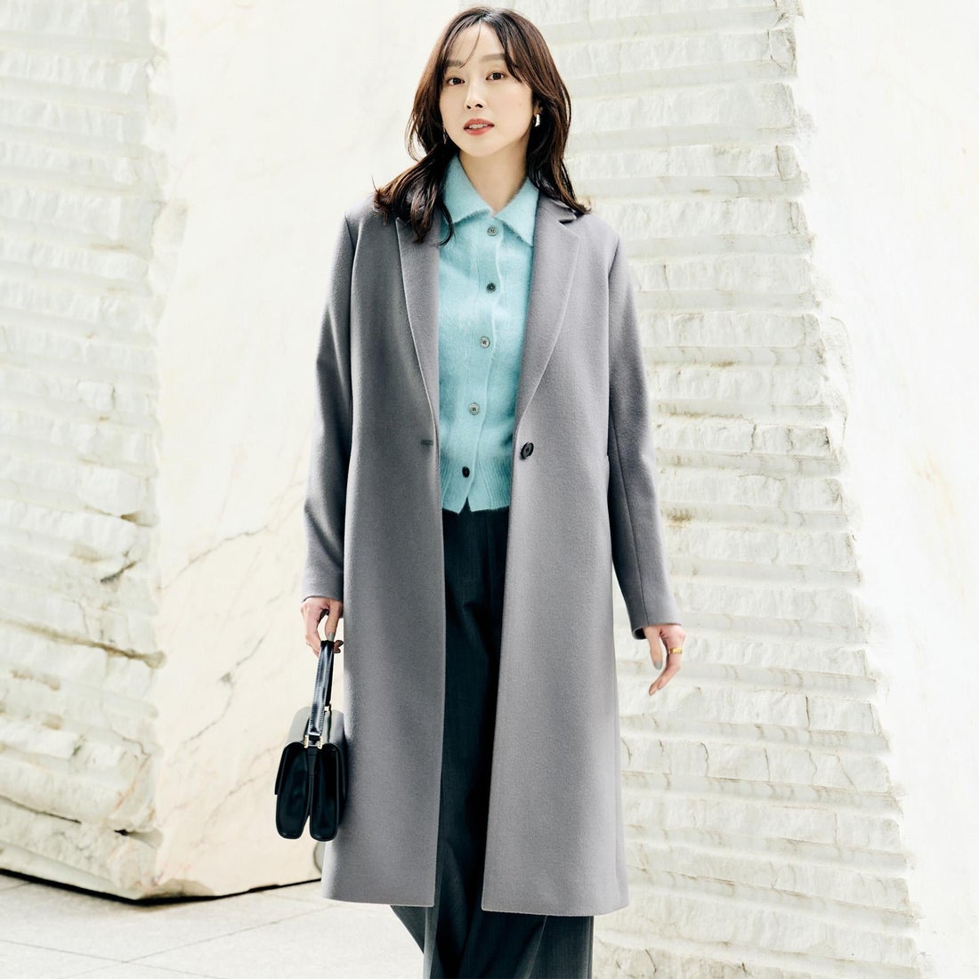 アンタイトル UNTITLED ウールチェスターコート （チャコールグレー