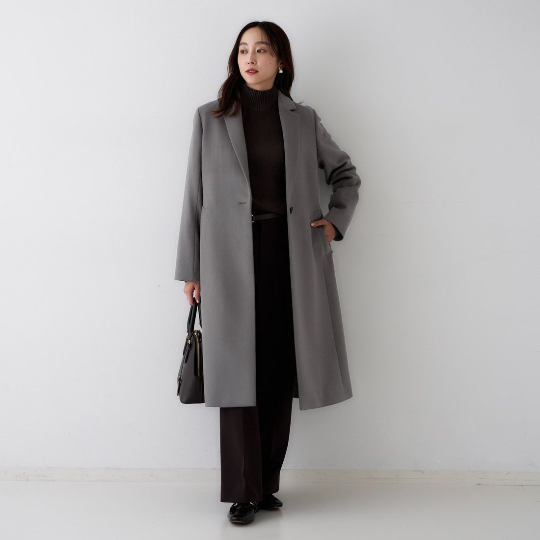 アンタイトル UNTITLED ウールチェスターコート （チャコールグレー