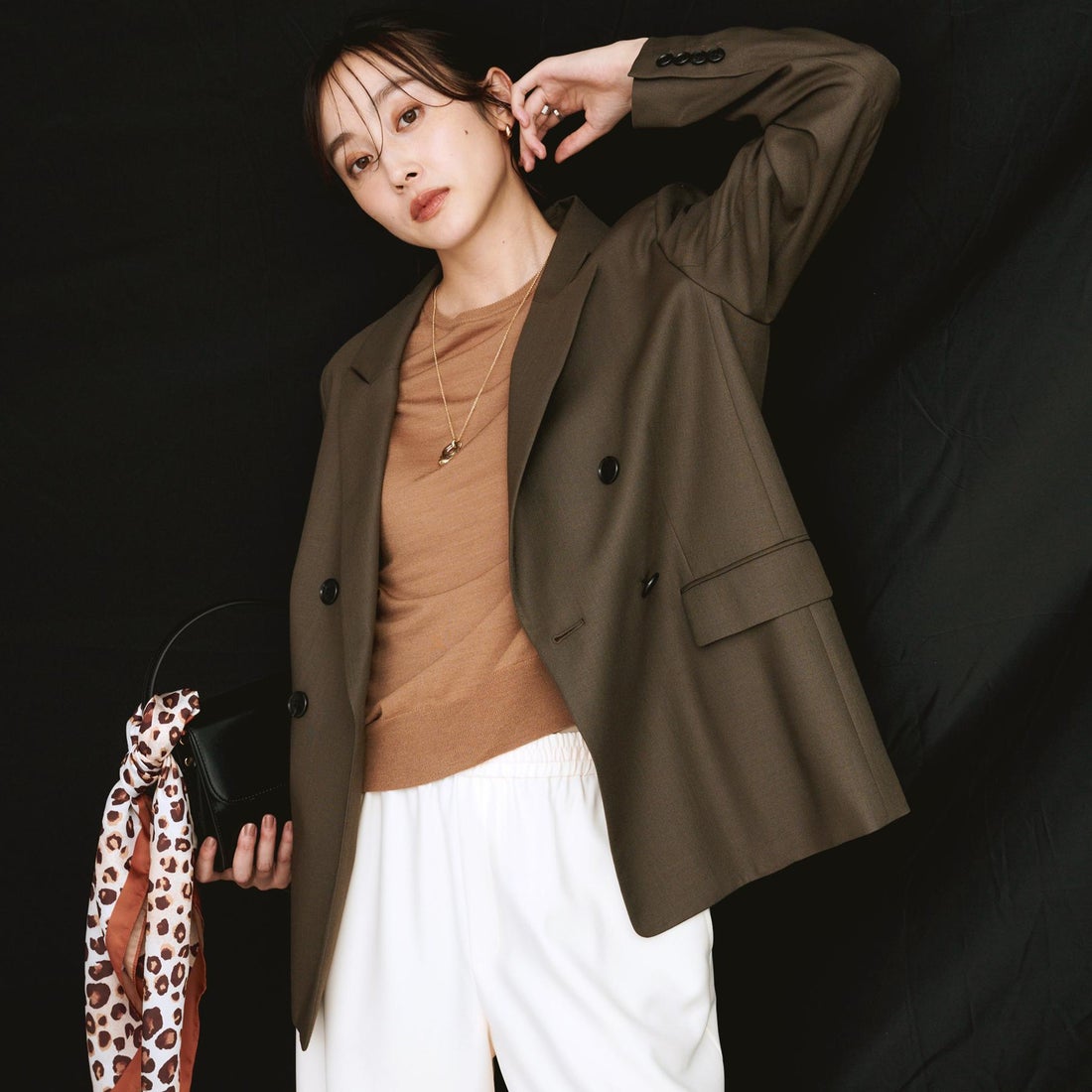 アンタイトル UNTITLED ウールライク ダブルブレストジャケット