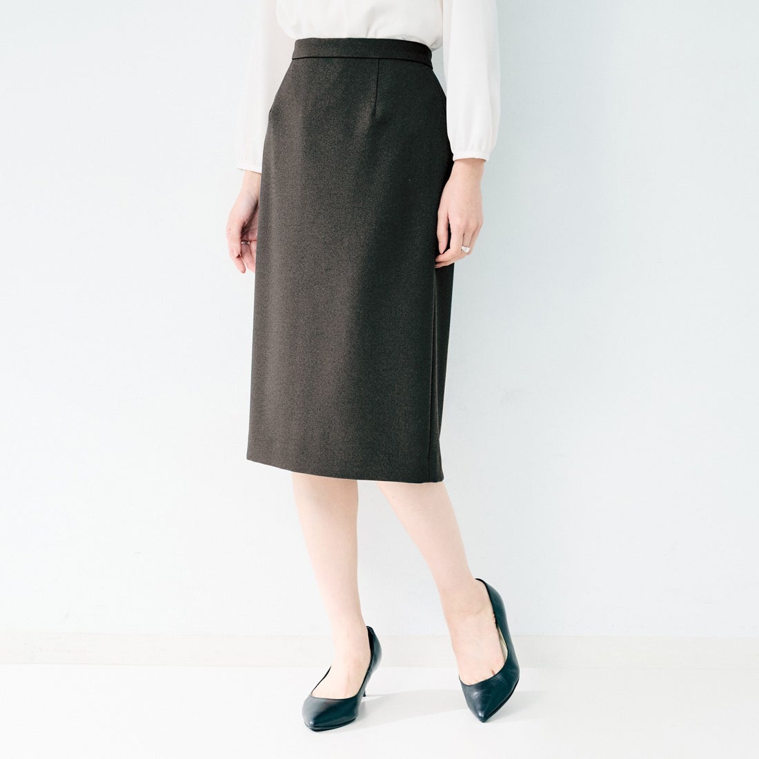 アンタイトル UNTITLED 杢調タイトスカート （グレー(015