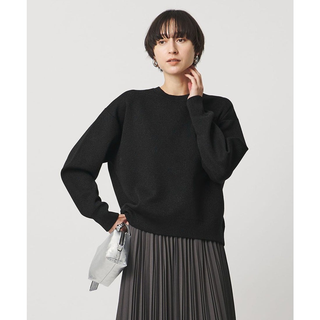 UNITED ARROWS ラメ ニット スウェット ‐ウォッシャブル‐ （NATURAL