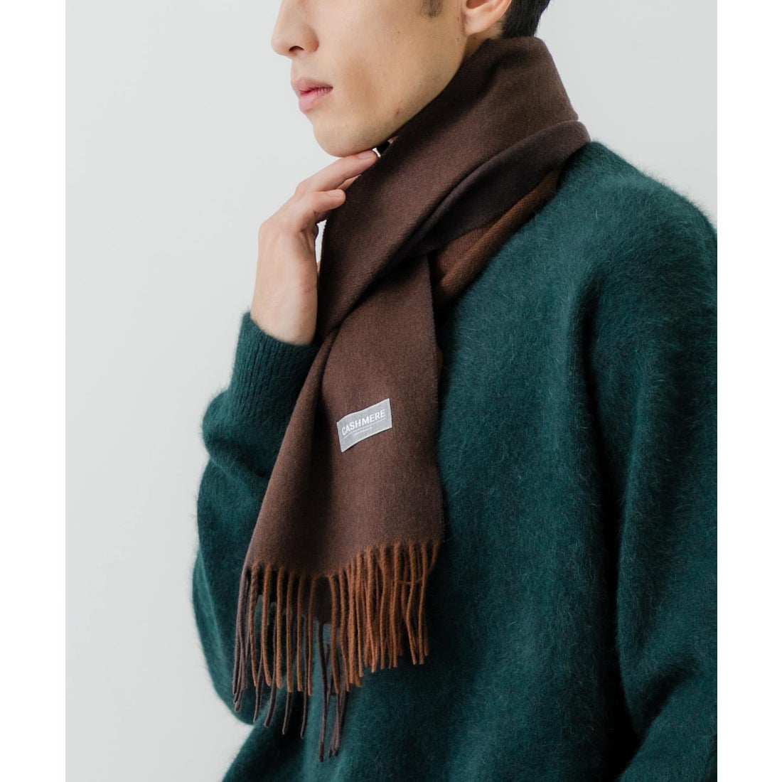 アーバンリサーチ URBAN RESEARCH バイカラーカシミヤマフラー