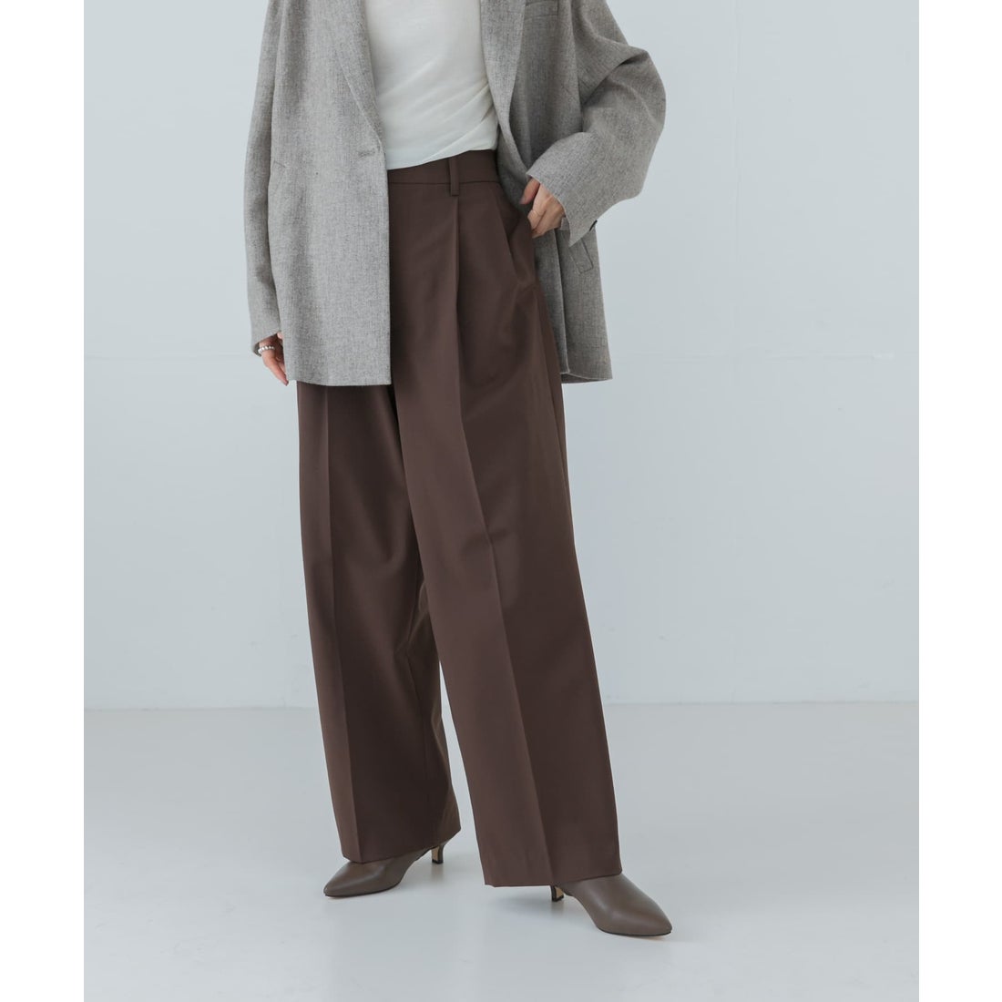 アーバンリサーチ URBAN RESEARCH ストレッチウールギャバスラックス