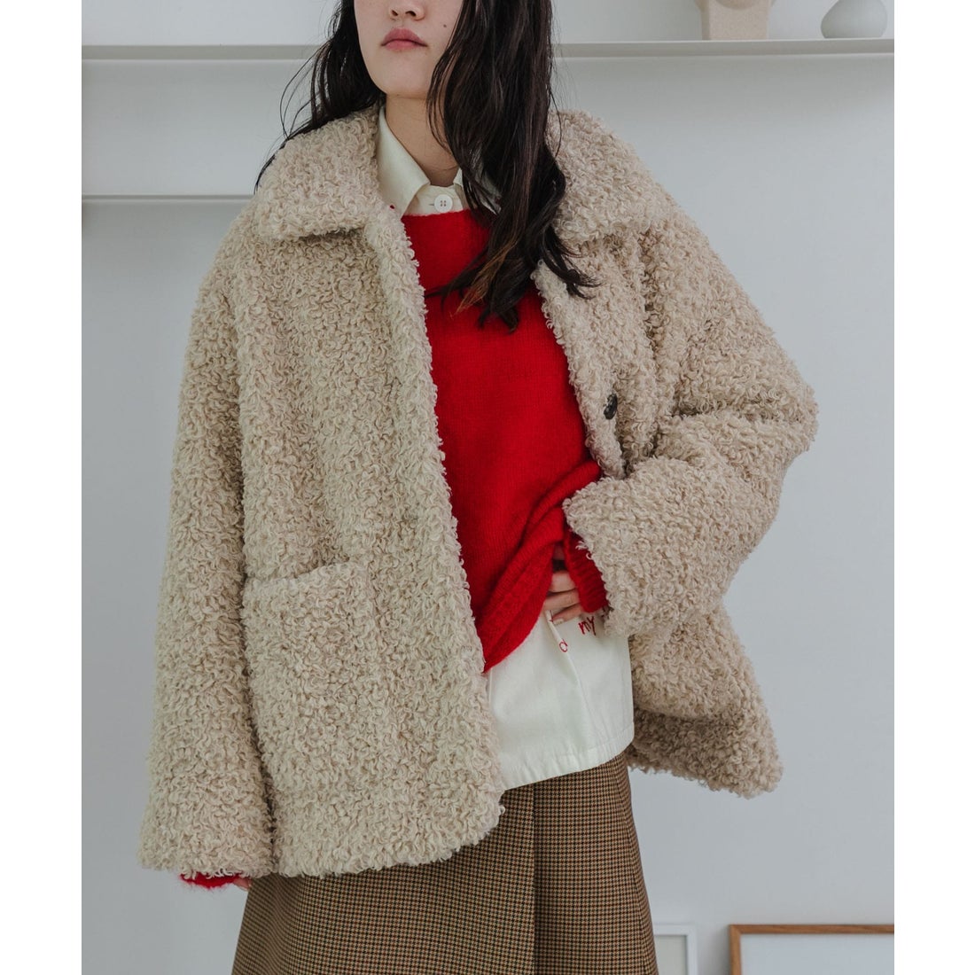 アーバンリサーチ URBAN RESEARCH ECOPELカーリーファーコート