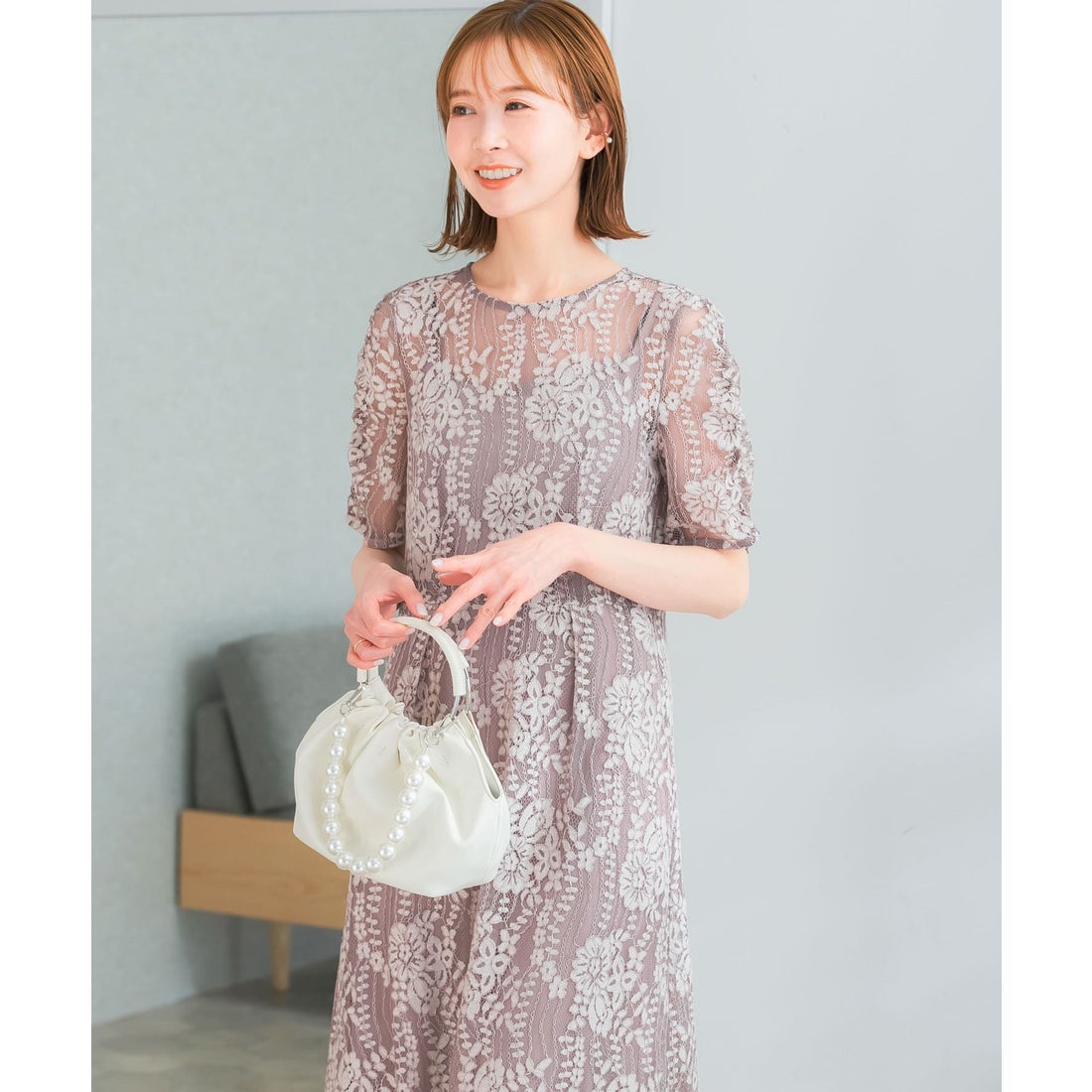 アーバンリサーチ ロッソ URBAN RESEARCH ROSSO kaene 配色レース