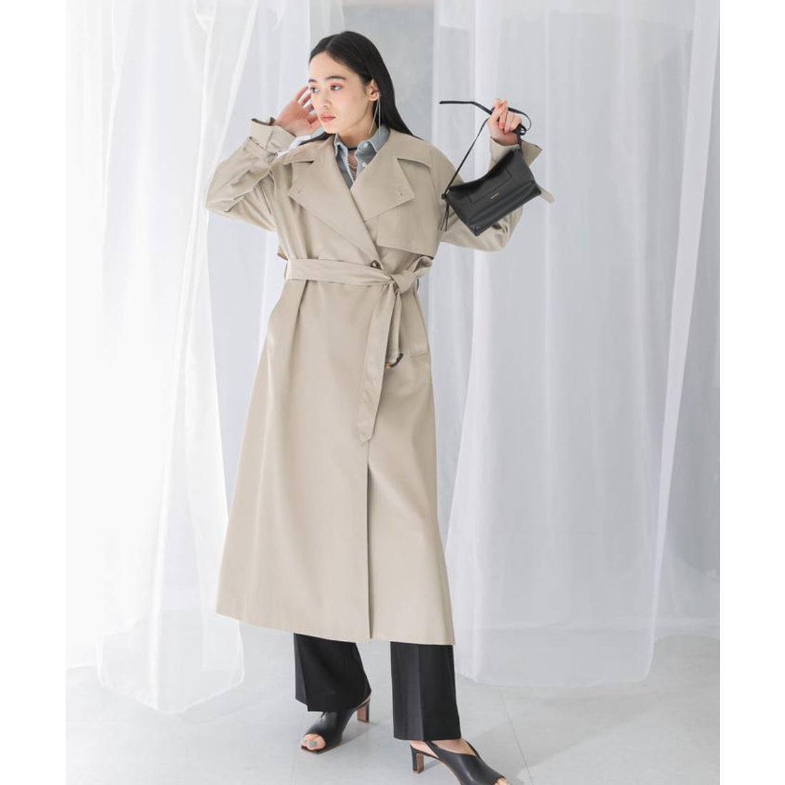 アーバンリサーチ ロッソ URBAN RESEARCH ROSSO 撥水オーバートレンチ