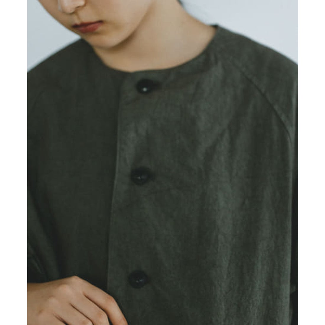 カグレ かぐれ 【予約】中綿ノーカラージャケット （CHARCOAL