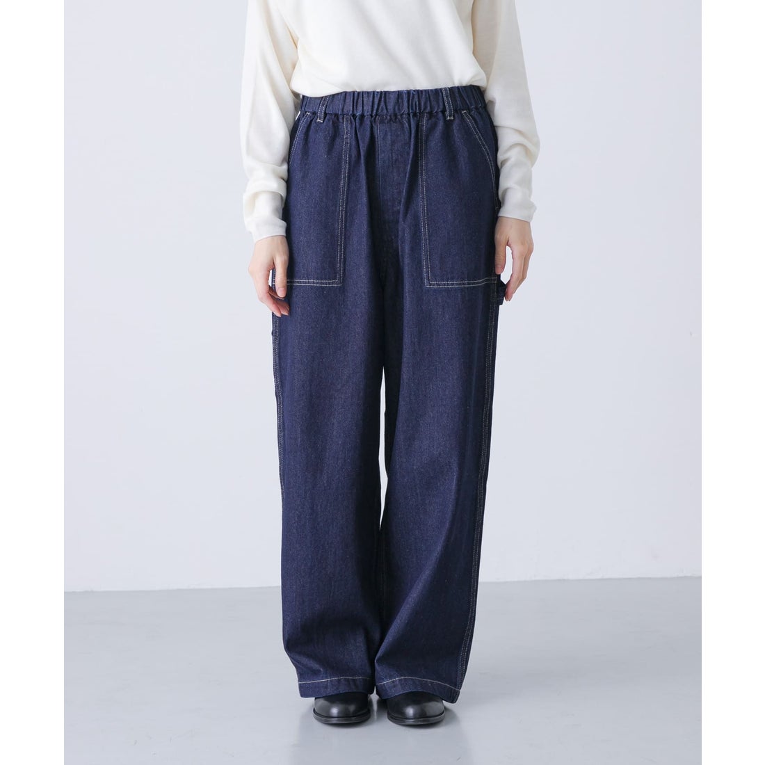 カグレ かぐれ デニムイージーペインターパンツ （インディゴブルー