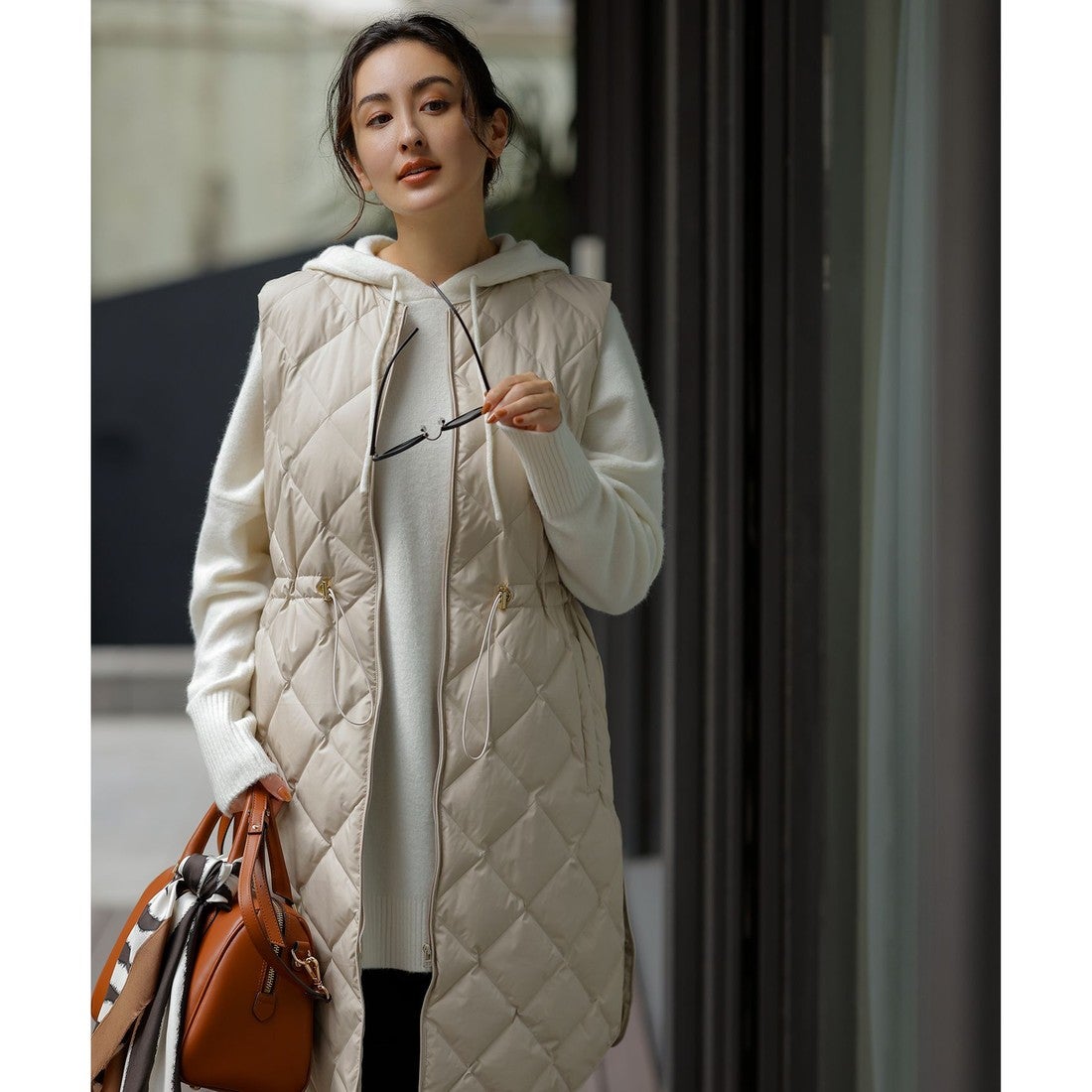 23区 ゼブラプリント スカーフ （ダークブラウン系1） -ファッション