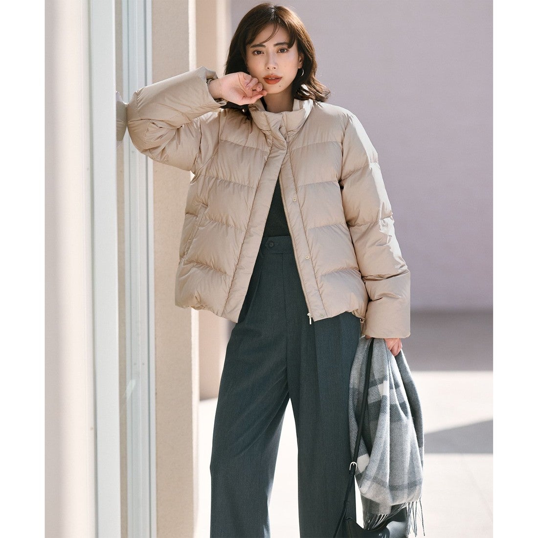 23区（大きいサイズ） 【洗える/撥水】シレータフタ コンパクト ダウン