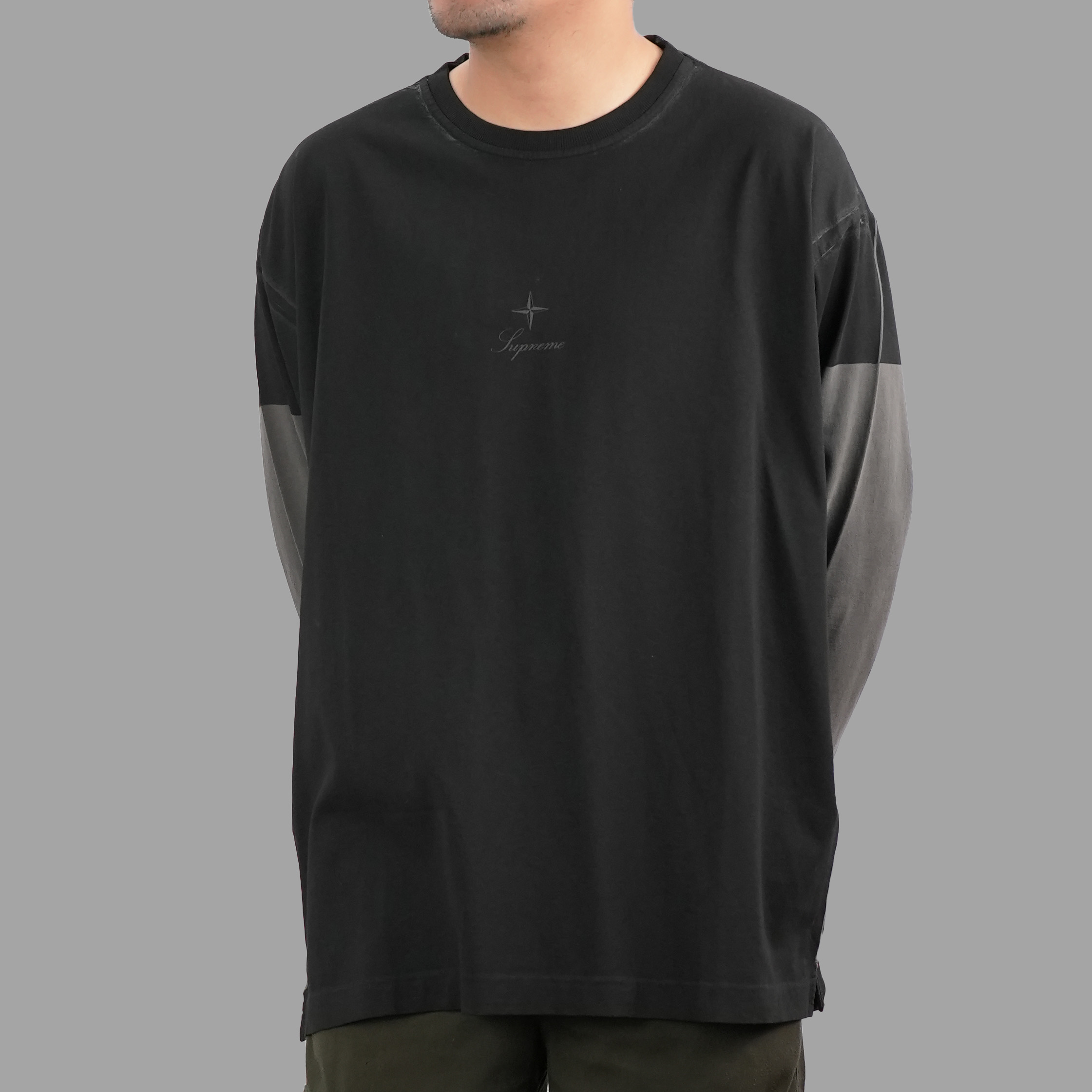 Supreme x Stone Island Long Sleeve Black FW23 | Senikersku