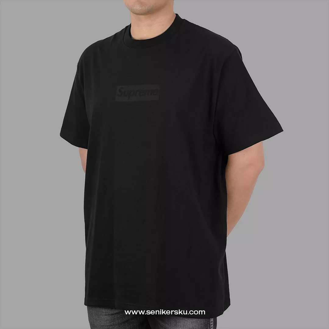 Supreme Tonal Box Logo Black Tee | Senikersku