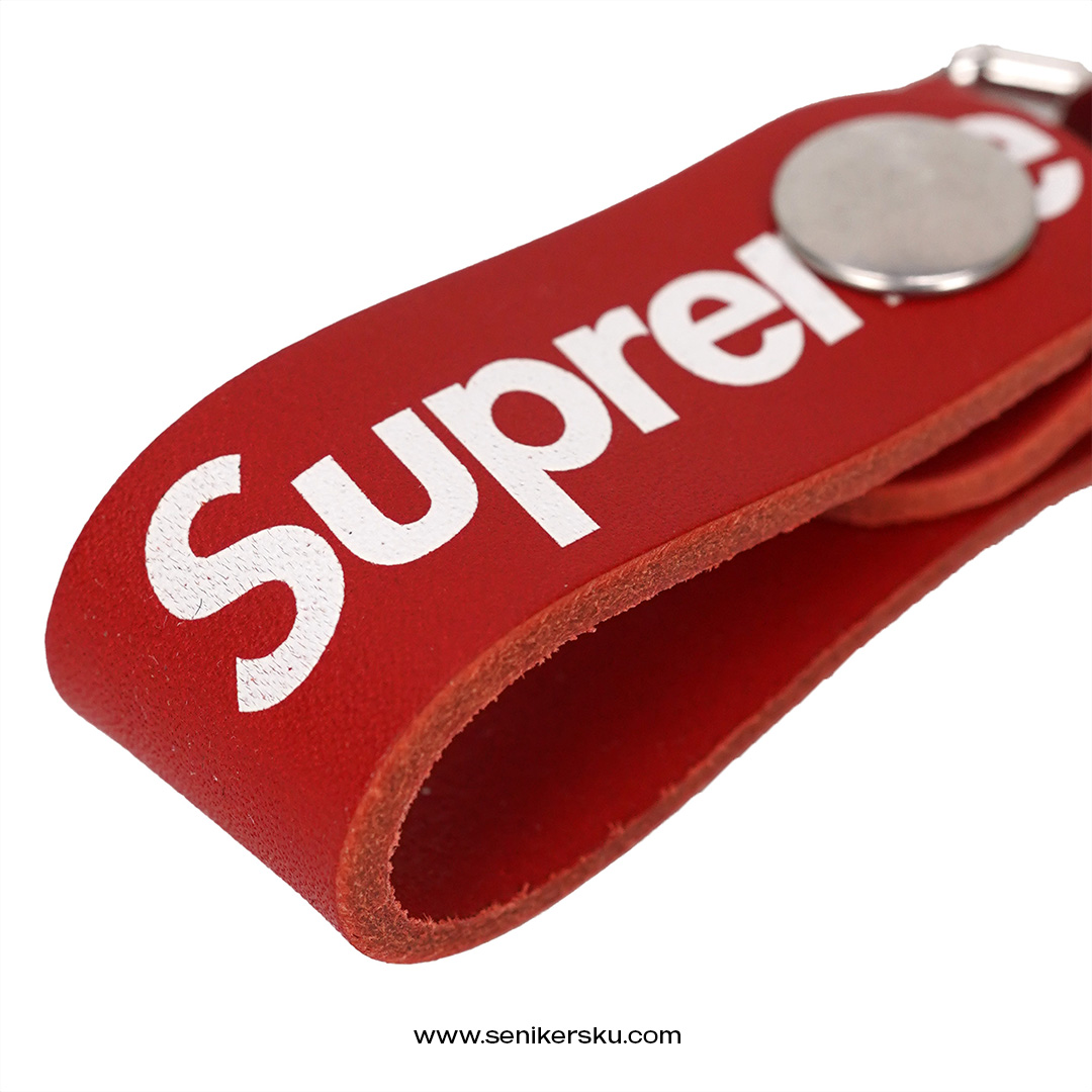 Supreme Supreme Leather Key Loop - Red Box Logo Leather Key Loop
