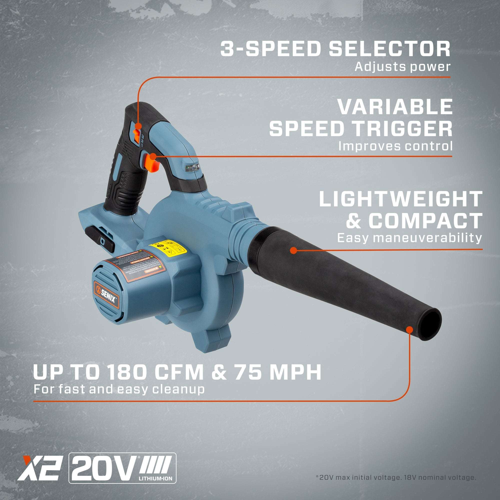 X2 20V Max Cordless Jobsite Blower (Battery & Charger Included)