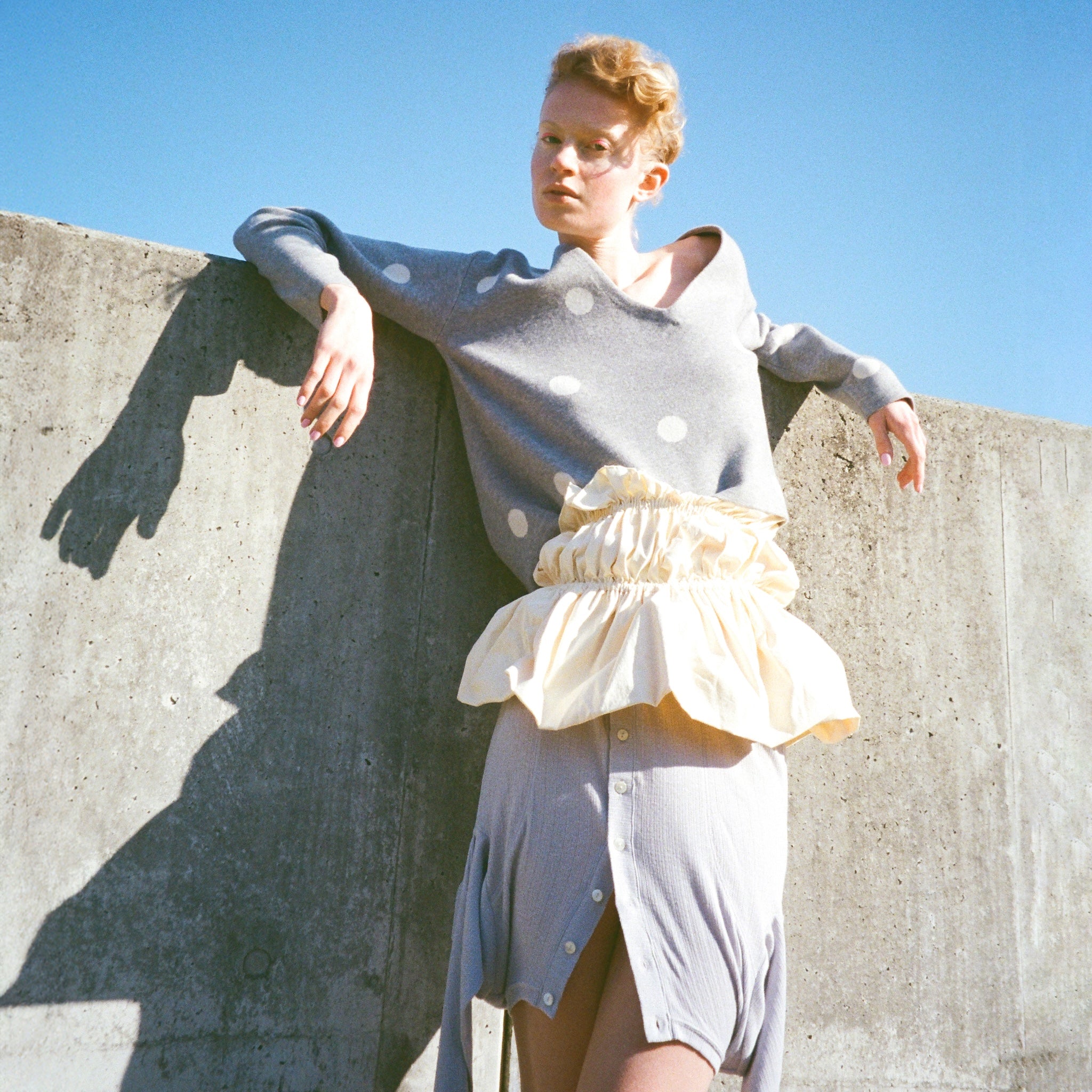 シールームリン フロッキーStripe Ribbonビスチェ アイボリー