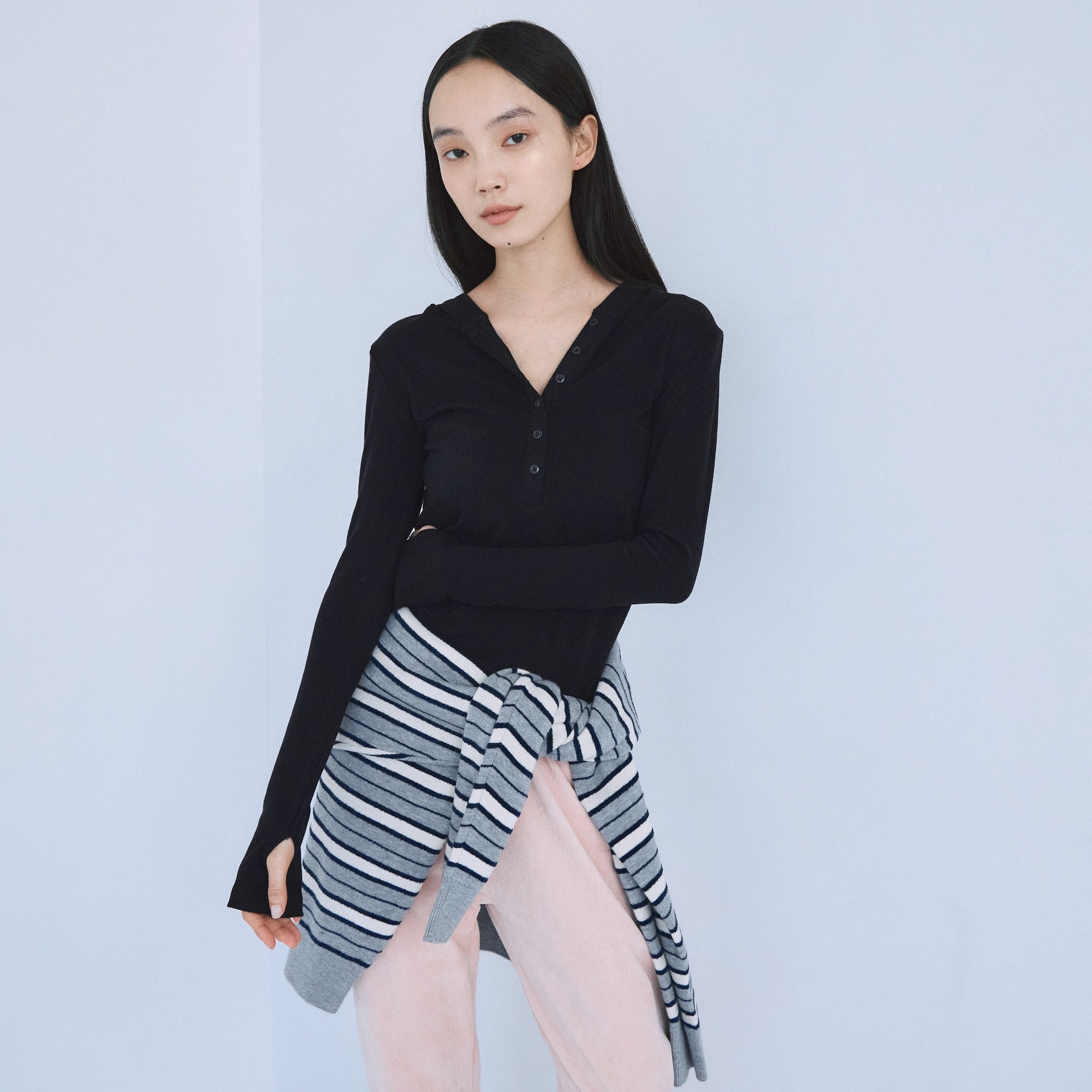 Hoodie Slimカットトップス