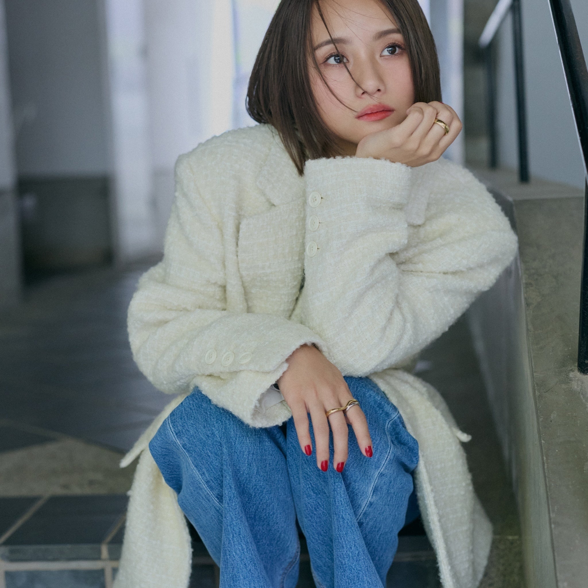 collab ツイードオーバージャケット