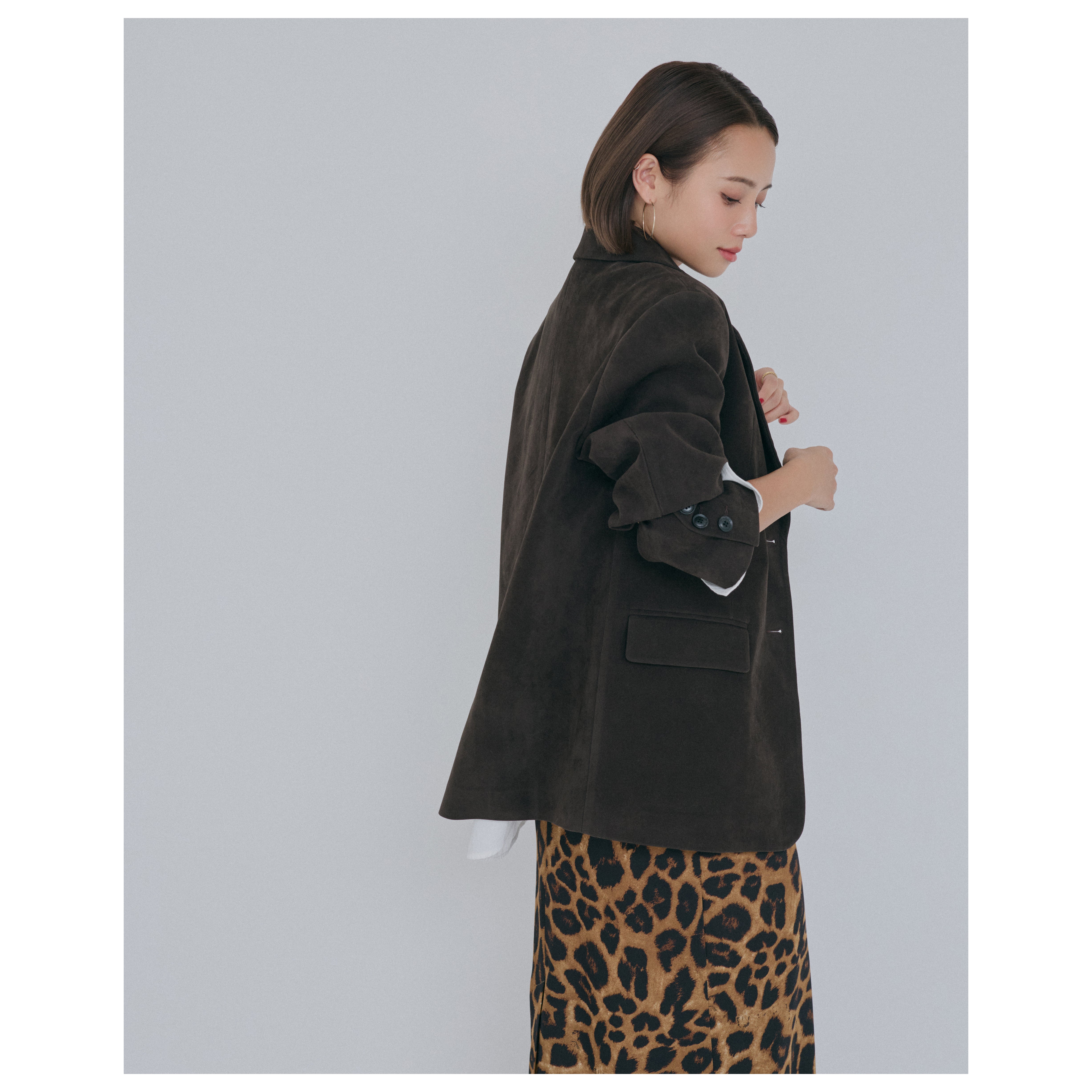 collab スエードライクオーバージャケット