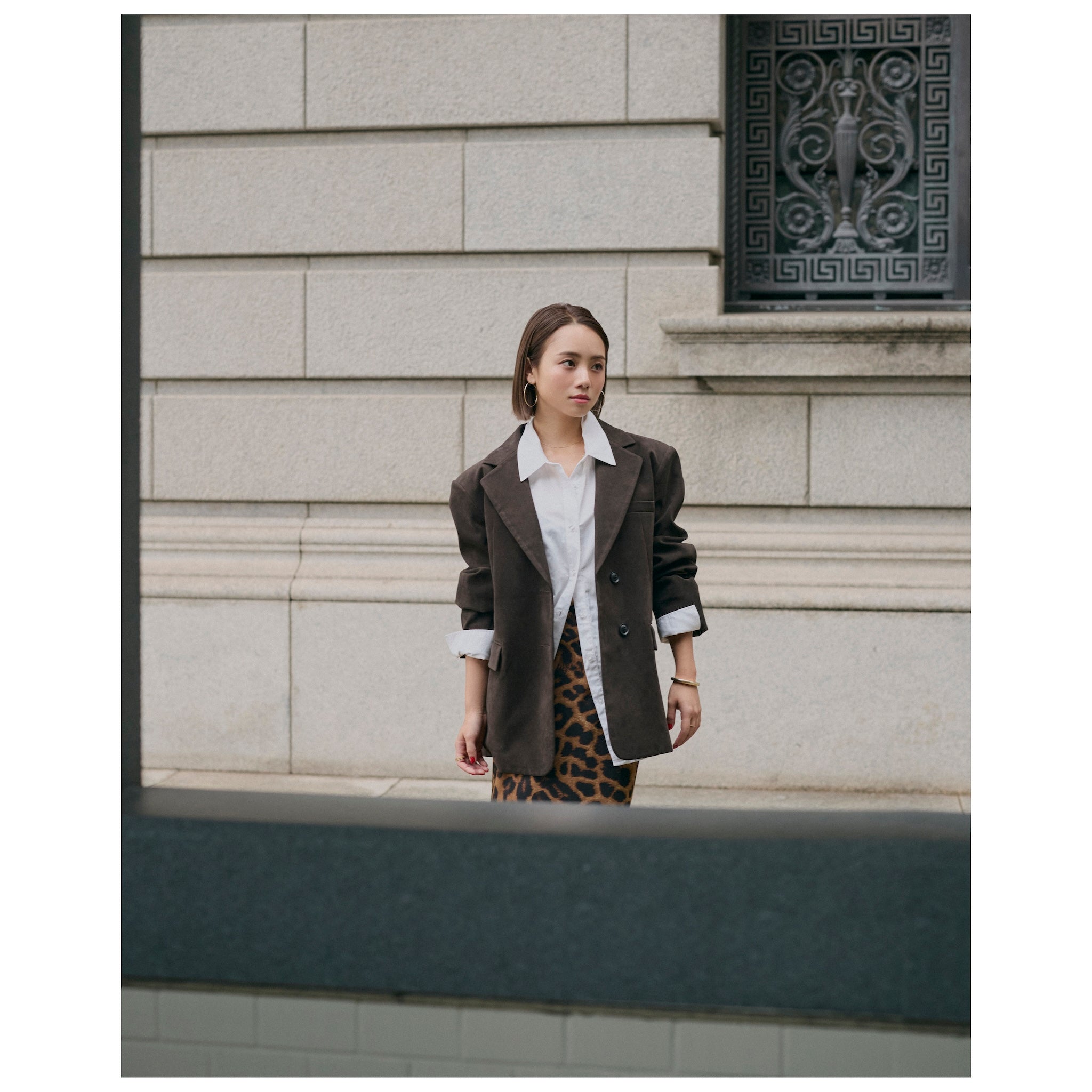 collab スエードライクオーバージャケット