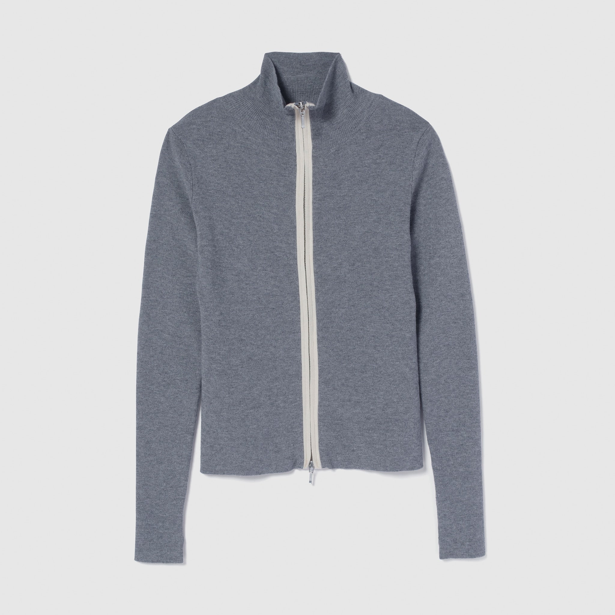 Double Zipバイカラートップス