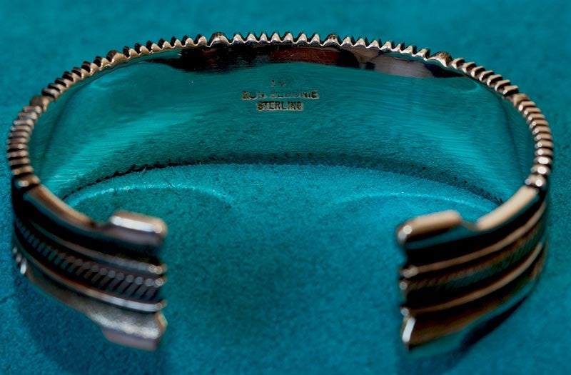 Ron Bedonie, Three Star, Silver Bracelet – Sedona Indian Jewelry