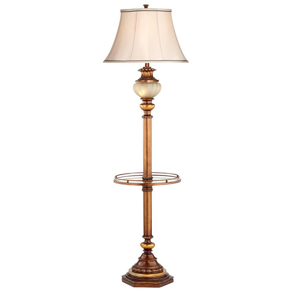 ハイドパーク1灯フロアランプ（ブロンズ・ゴールド）｜クロスシェード