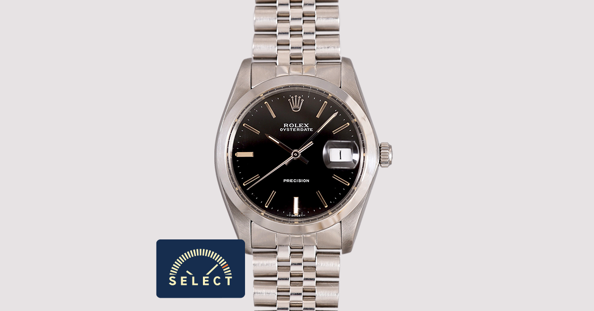 SELECT INC. [ROLEX オイスターデイト Ref.6694 黒文字盤 純正SS