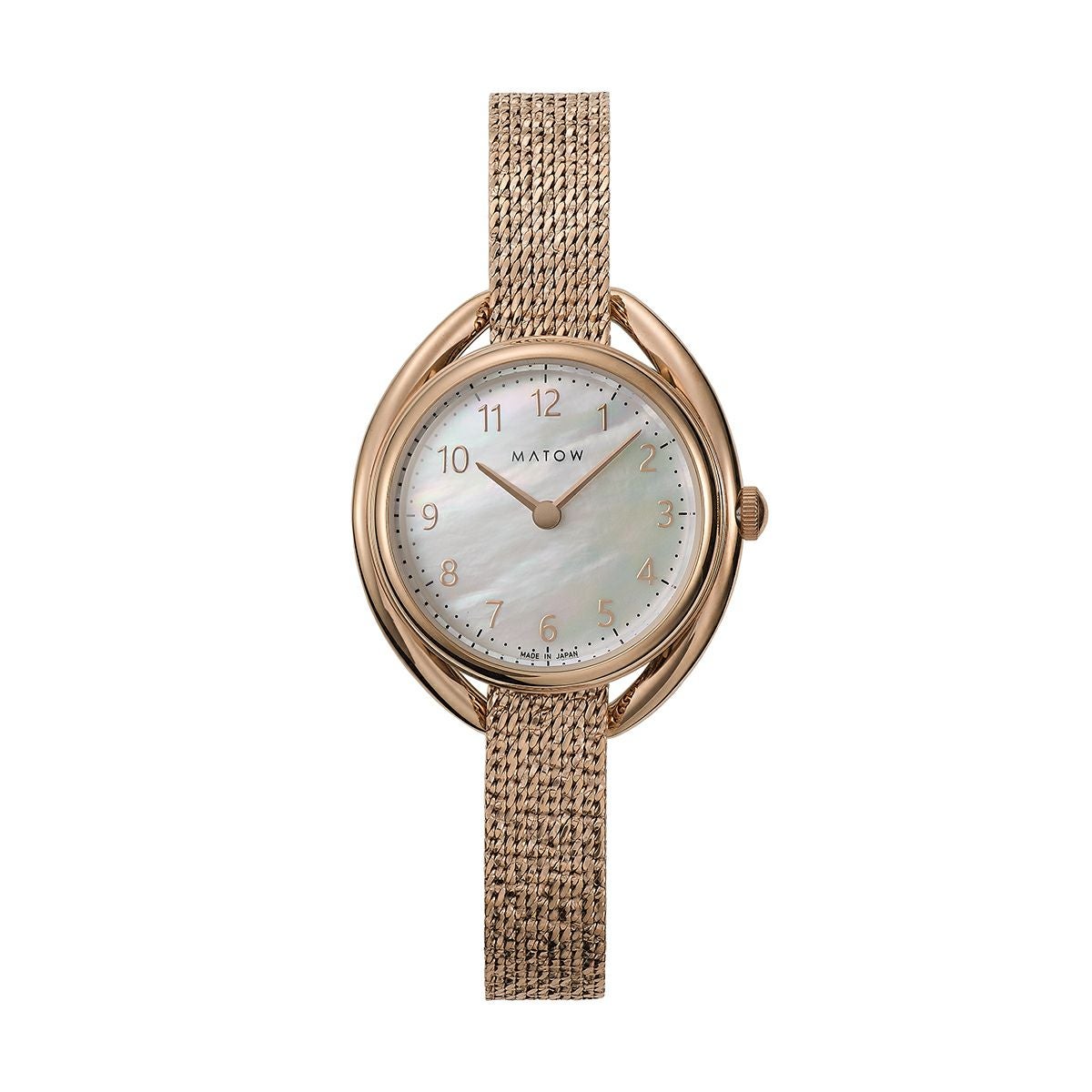MATOW / マトウ Shiki ラウンド ローズゴールド 金花 ソーラー時計