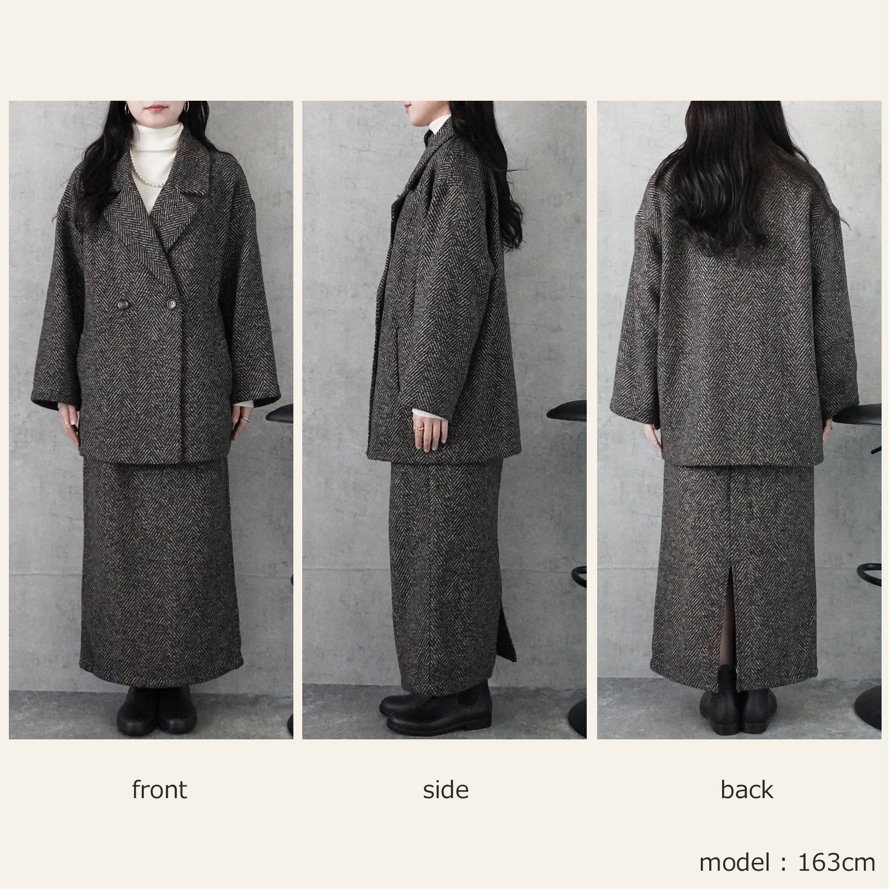 ヘリンボーンダブルテーラードジャケット/ セレクトリベリー – SELECT