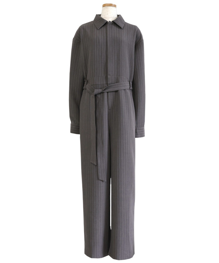 完売品 nicholson&nicholson ウールストライプオールインワン 完売品