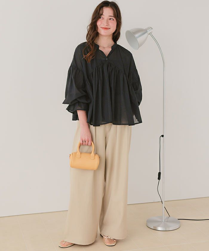 キャンディースリーブギャザーブラウス | titivate